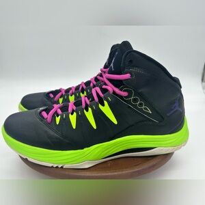 Mens Size 10.5  - Jordan Super Fly 2 Black Green Purple